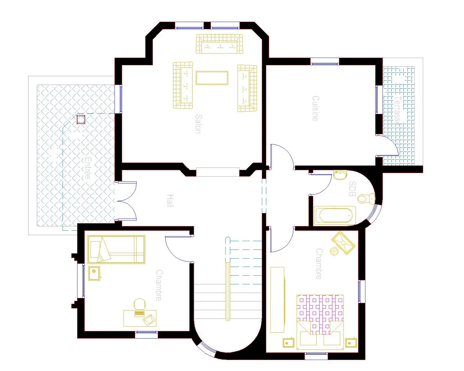villa 1 Plan villa moderne